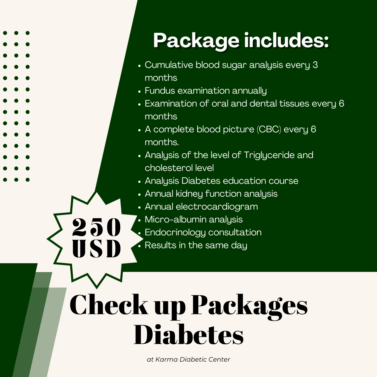 Check-up Packages Diabetes250