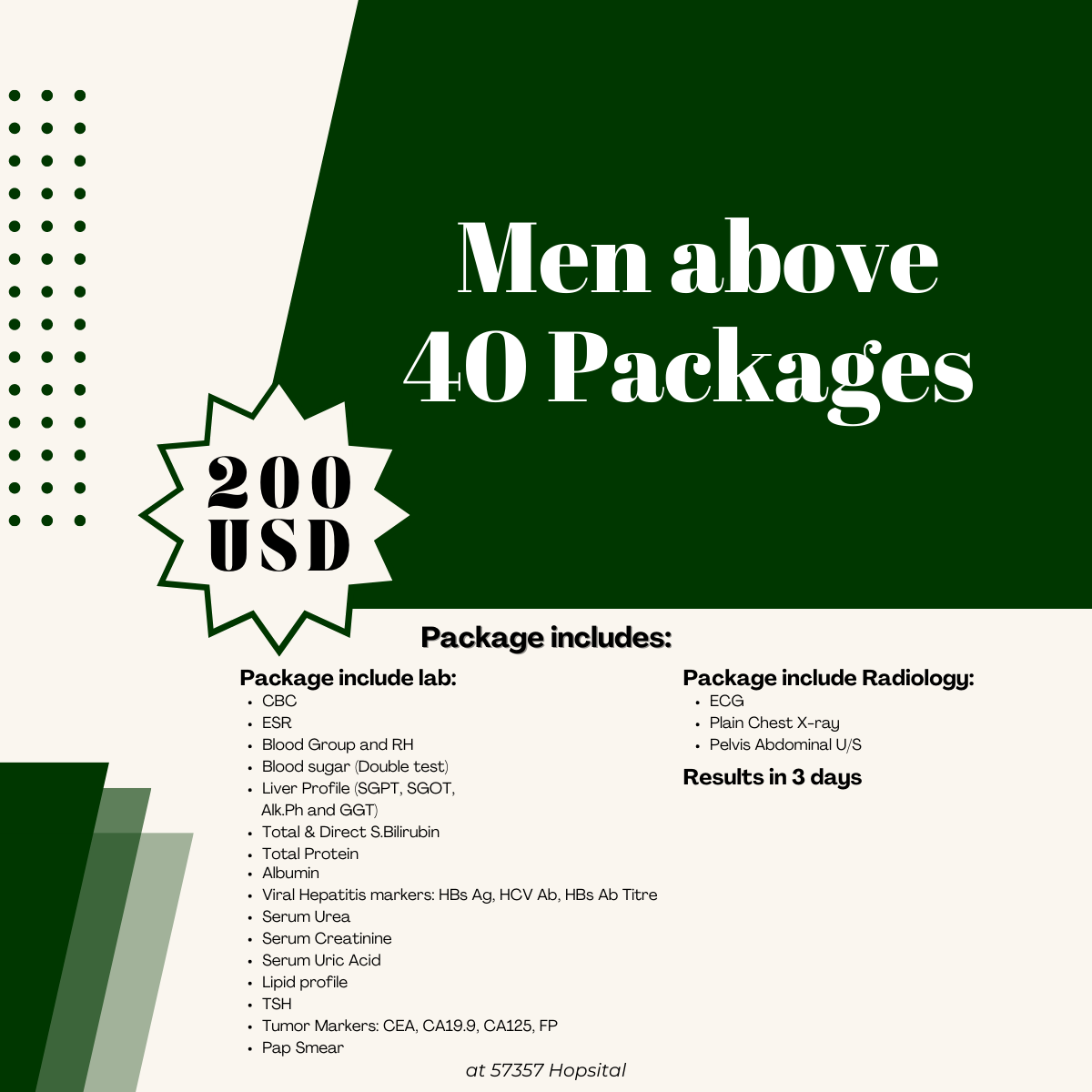 Men above 40 packages 